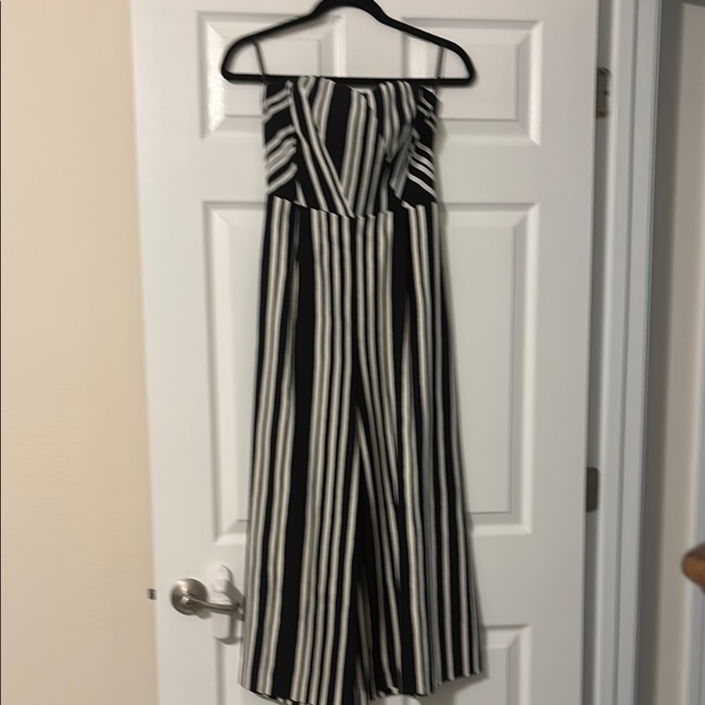 H&M Monochrome Striped Jumpsuit